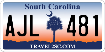 SC license plate AJL481