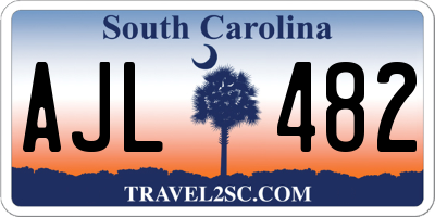 SC license plate AJL482