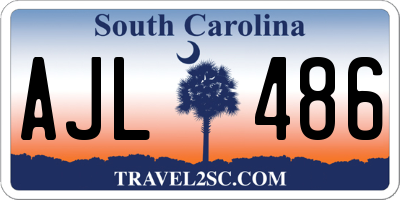 SC license plate AJL486