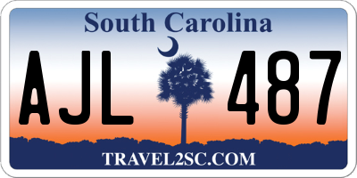 SC license plate AJL487