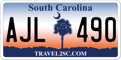 SC license plate AJL490