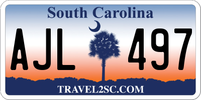 SC license plate AJL497