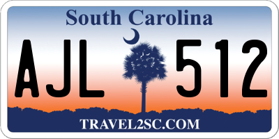 SC license plate AJL512