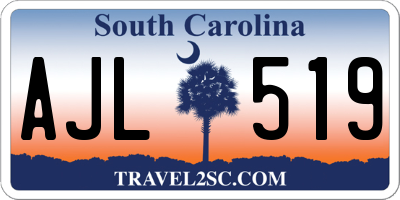 SC license plate AJL519