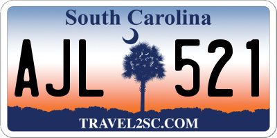 SC license plate AJL521