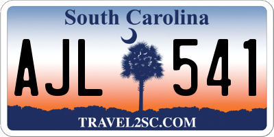 SC license plate AJL541
