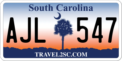 SC license plate AJL547