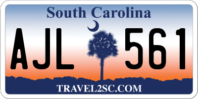 SC license plate AJL561