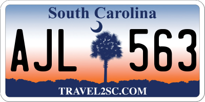 SC license plate AJL563