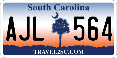 SC license plate AJL564