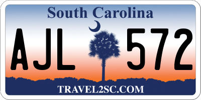 SC license plate AJL572