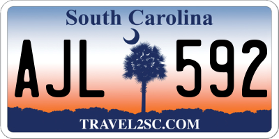 SC license plate AJL592