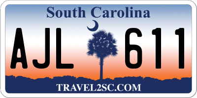 SC license plate AJL611