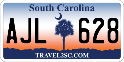 SC license plate AJL628