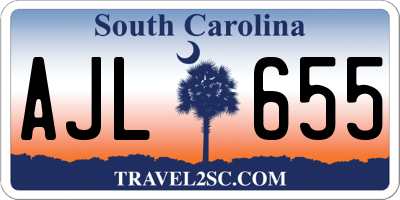 SC license plate AJL655