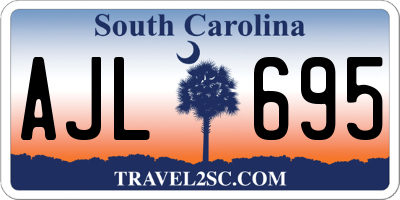 SC license plate AJL695