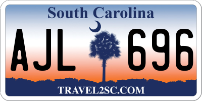 SC license plate AJL696