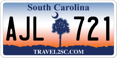 SC license plate AJL721