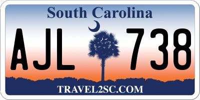 SC license plate AJL738