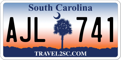 SC license plate AJL741