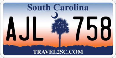 SC license plate AJL758