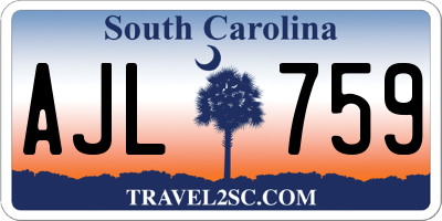 SC license plate AJL759