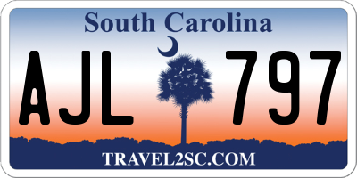 SC license plate AJL797