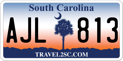 SC license plate AJL813