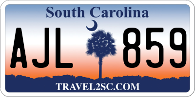 SC license plate AJL859