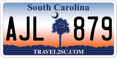 SC license plate AJL879