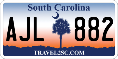SC license plate AJL882