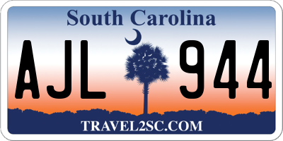 SC license plate AJL944