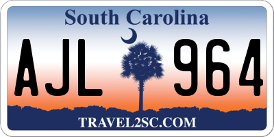 SC license plate AJL964