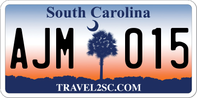 SC license plate AJM015