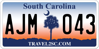 SC license plate AJM043