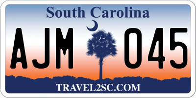 SC license plate AJM045
