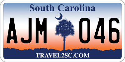 SC license plate AJM046