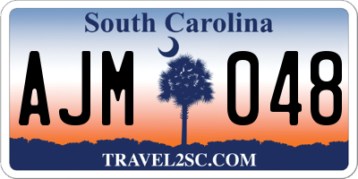 SC license plate AJM048