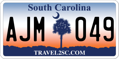 SC license plate AJM049