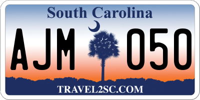 SC license plate AJM050