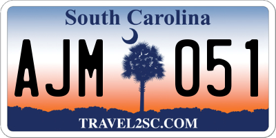 SC license plate AJM051