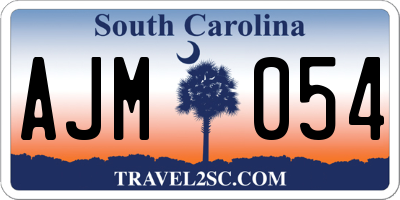 SC license plate AJM054
