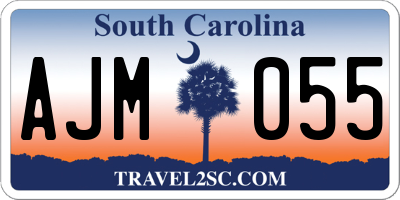 SC license plate AJM055