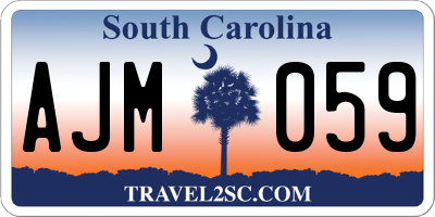 SC license plate AJM059
