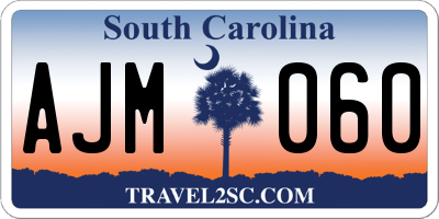 SC license plate AJM060