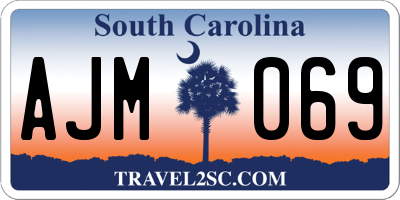 SC license plate AJM069
