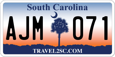 SC license plate AJM071