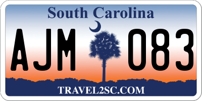 SC license plate AJM083
