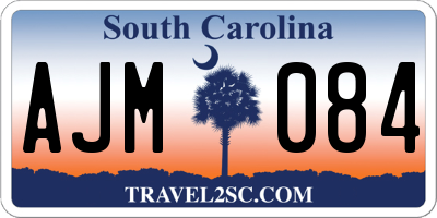 SC license plate AJM084