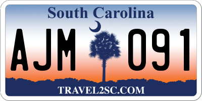 SC license plate AJM091